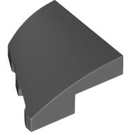 Lego Brick Wedged, Curved 2 x 2 with Stud Notch Right / Dark Bluish Gray