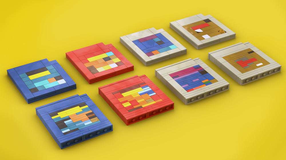 Lego Gameboy Games: Pokemon Red, Pokemon Blue, Tetris, Zelda