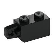 Lego Hinge Brick 1 x 2 Locking with 1 Finger Vertical End / Black