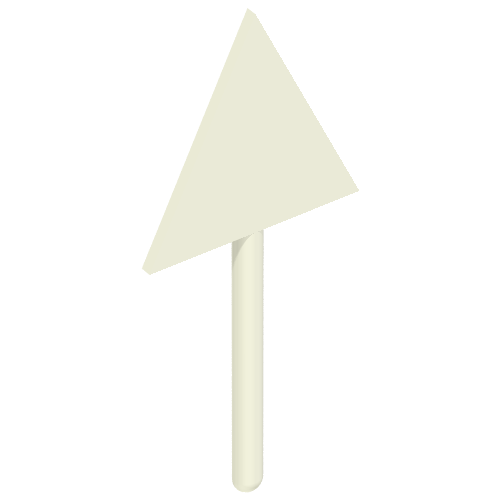 Lego Road Sign Old Triangle with Generic Warning Print & Type 2 Base