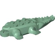 Lego Animal Body Part, Alligator / Crocodile Body New Style / Sand Green