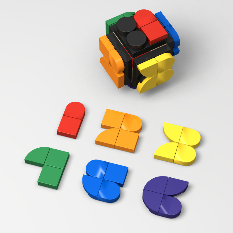 Lego Dice with 2x2 numbers
