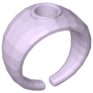 Lego Clikits Ring, Wide Band with Hole in Top / Trans-Light Purple
