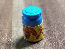Lego Scala Accessories Jar Jam / Jelly, Label with Brown Dog Face and Bones Pattern (Sticker) - Set 3110