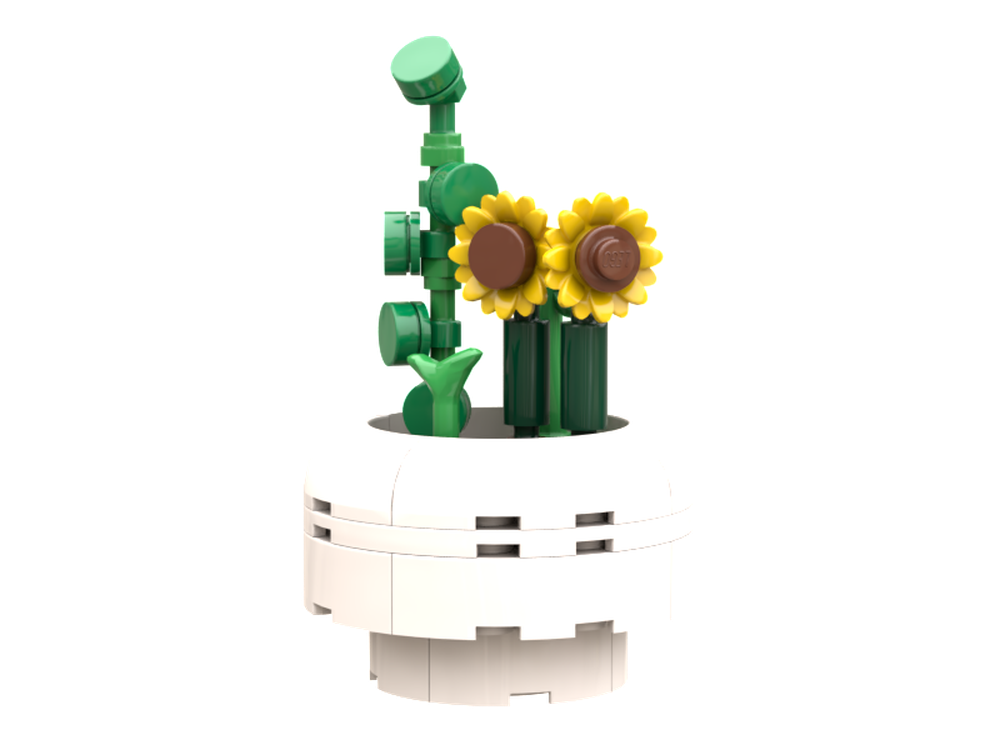 Lego Micro/Mini Sunflower Potted Bouquet