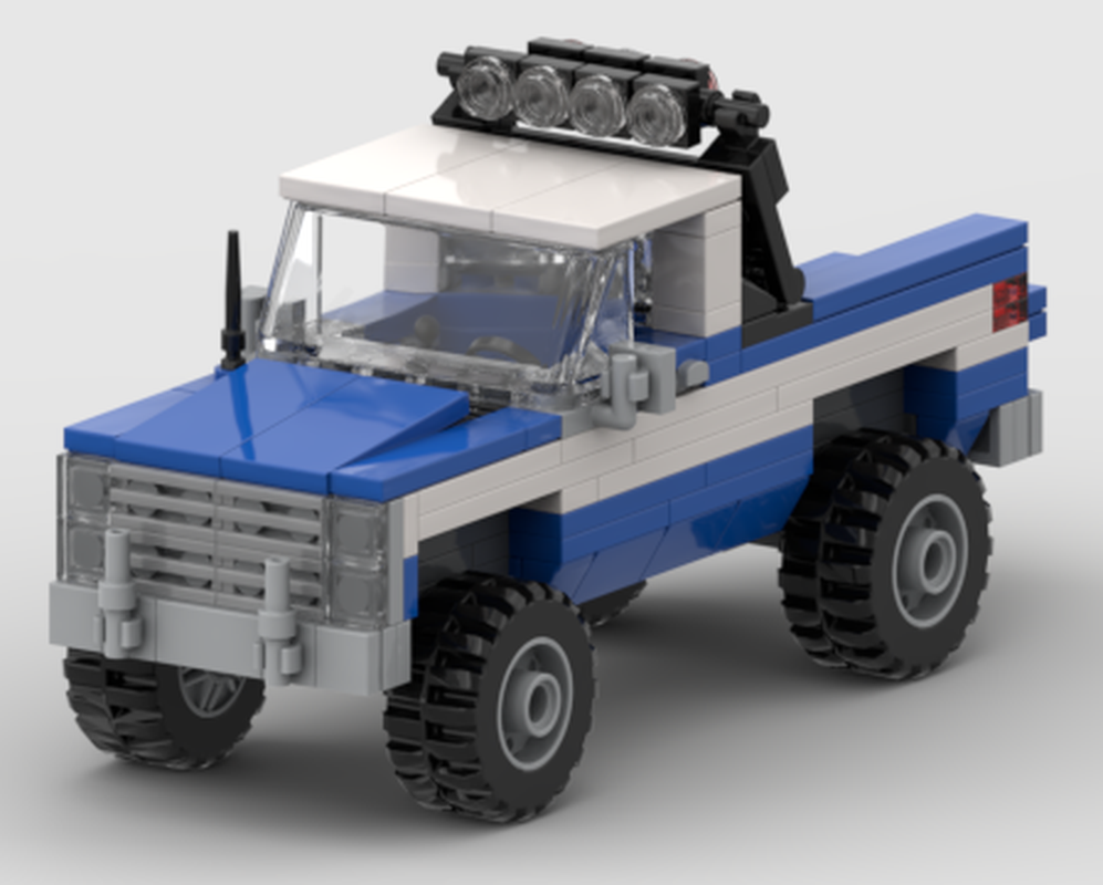 Lego Chevy Squarebody K10 (Standard Cab Short Bed, Tailgate Down, Deluxe Two-Tone, Modification) Squarebody #6