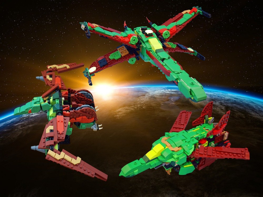 Lego VF-1 Valkyrie / Dinobot Swoop / Xwing bundle