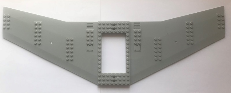 Lego Wing Plate 20 x 56 x 2/3 with 6 x 10 Cutout and 4 Holes with Hatches and Vents Pattern (Stickers) - Set 60022