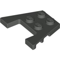 Lego Wedge Plate 3 x 4 with Stud Notches / Dark Gray