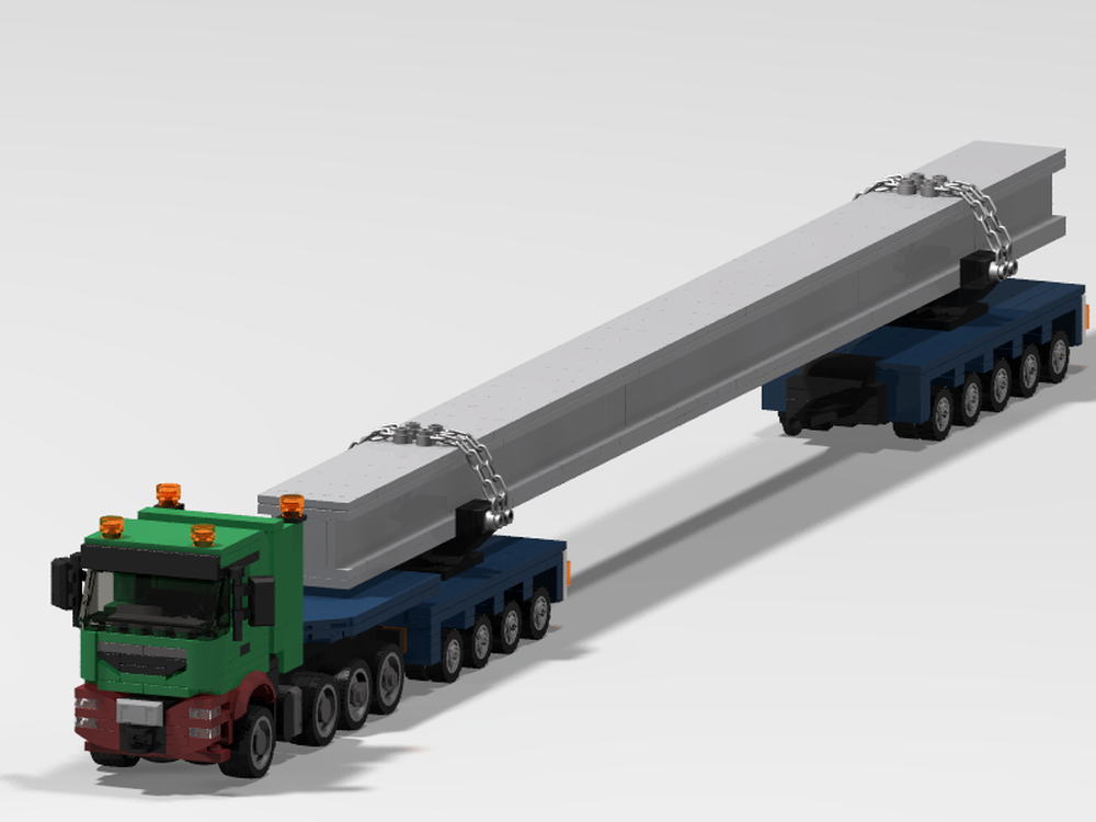 Lego MAN Schwertransporter mit Stahlträger