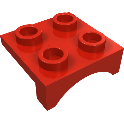 Lego Motor Cover, 9V Micromotor 2 x 2 / Red