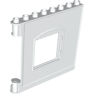 Lego Duplo Building Wall 1 x 8 x 6 with Window Opening, Hinge on Left / White