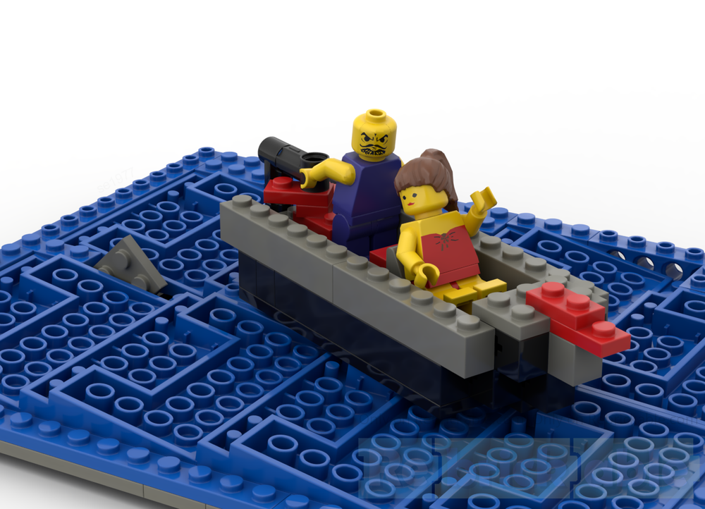 Lego 3432 Shark chasing boat