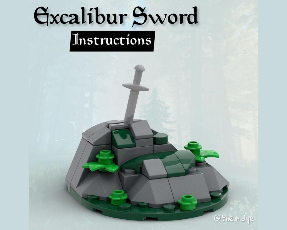 Lego EXCALIBUR SWORD ROCK - LEGO CASTLE MOC