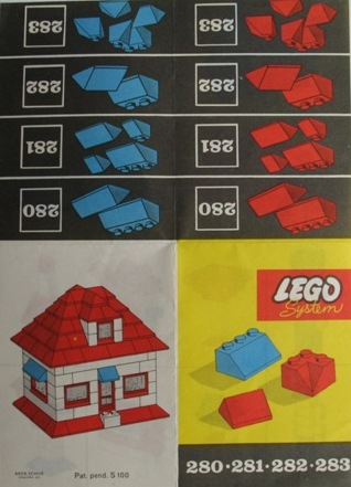 Lego 1 x 2 and 3 x 2 Sloping Bricks, Blue