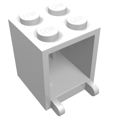 Lego Box 2 x 2 x 2 [Solid Studs] / White