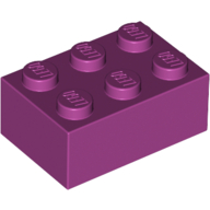 Lego Brick 2 x 3 / Magenta