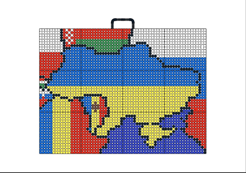 Lego map of Ukraine