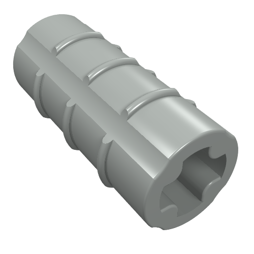 Lego Technic Axle Connector Ridged [with + Hole + Orientation]