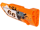 Lego Technic, Panel Fairing # 3 Small Smooth Long, Side A with '66' on White, Black and Gray Paint Splotches Pattern (Sticker) - Set 9392
