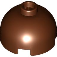 Lego Brick Round 2 x 2 Dome Top, Vented Stud / Reddish Brown