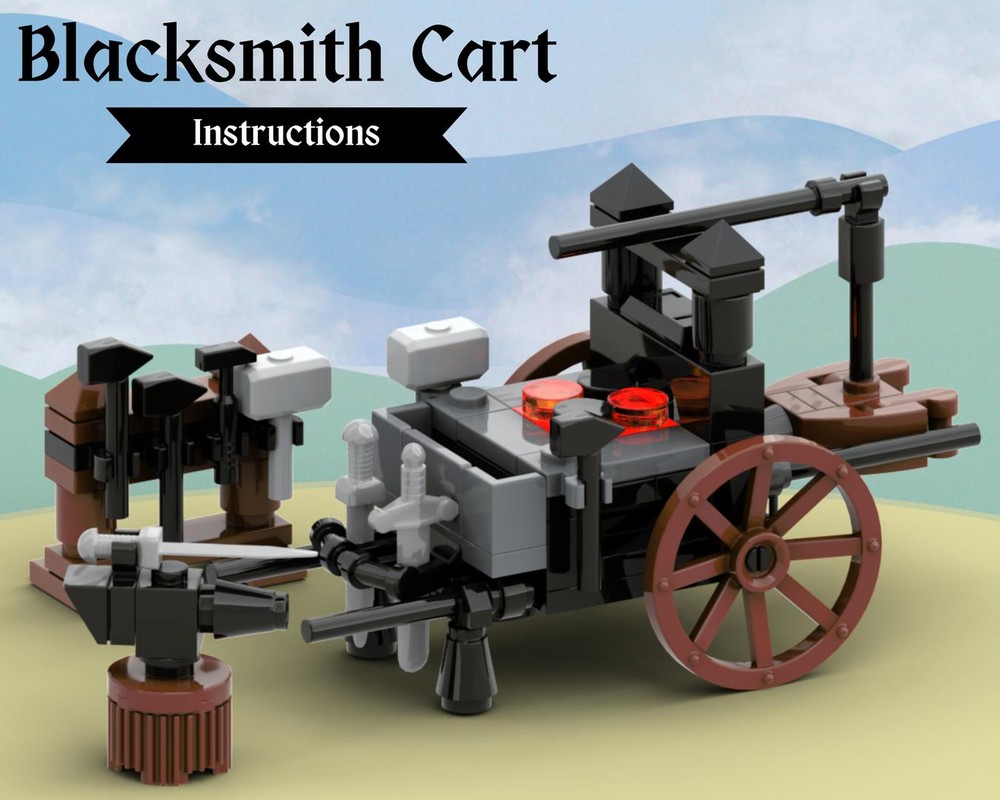 Lego Blacksmith Cart - Lego Castle Moc