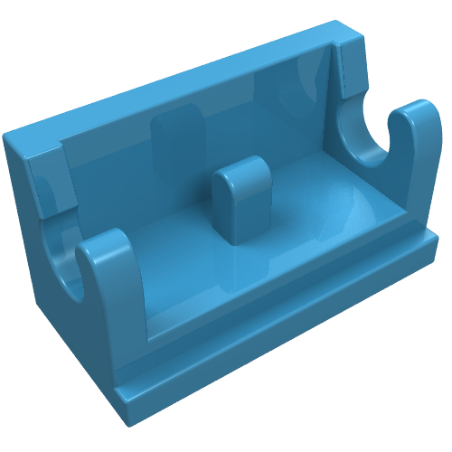 Lego Hinge Brick 1 x 2 Base / Maersk Blue