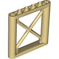 Lego Support 1 x 6 x 5 Girder Rectangular / Tan