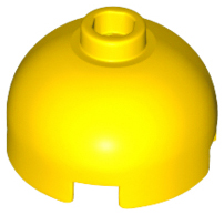Lego Brick, Round 2 x 2 Dome Top / Yellow