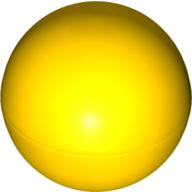 Lego Ball, Hard Plastic, 51mm (approx. 6 studs diameter) / Yellow
