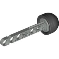 Lego Projectile, Technic Competition Arrow, Beam Shaft with Solid Black Rubber End / Light Gray
