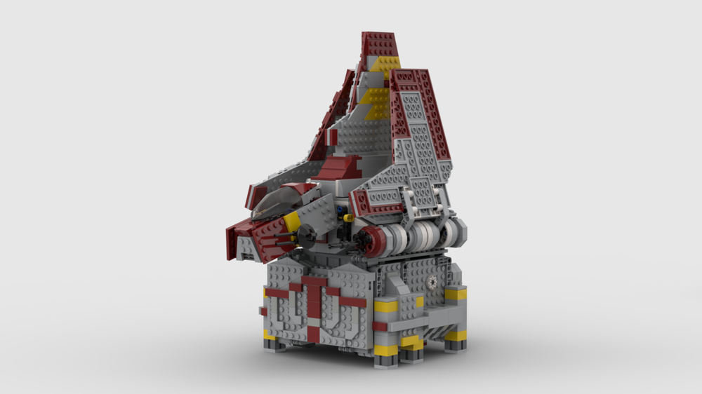 Lego Rho-class transport shuttle (Under side cargo hull and vertical wing build only)