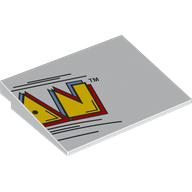 Lego Brick Sloped 10° 6 x 8 with Yellow 'AN' Print