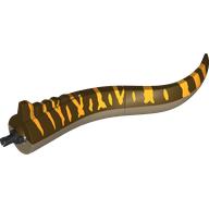 Lego Animal Body Part, Dinosaur, Spinosaurus Tail with Dark Tan Underside, Bright Light Orange Markings print