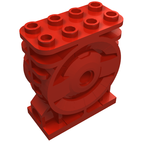 Lego Engine 2 x 4 x 4 / Red