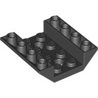 Lego Brick Sloped Inverted 45° 4 x 4 Double with 4 x 2 Recessed, 2 Holes / Black