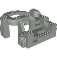 Lego Duplo Baseplate Raised 14 x 16 x 8 with Rock Mountain Zoo Habitat / Light Gray