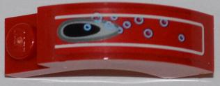 Lego Arch 1 x 3 x 2 Curved Top with Vent Hole and 10 Bubbles Pattern (Sticker) - Set 8077