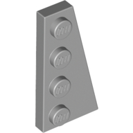 Lego Wedge Plate 4 x 2 Right / Light Bluish Gray