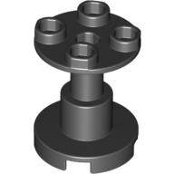 Lego Support Round 2 x 2 x 2 Stand with Reinforced Underside / Black