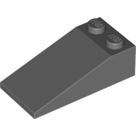 Lego Brick Sloped 18° 4 x 2 / Dark Bluish Gray
