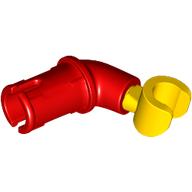 Lego Arm, with Pin, Yellow Hand / Red