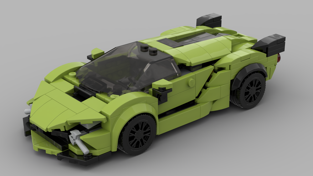 Lego Lamborghini Sián 8 stud wide minifigure scale