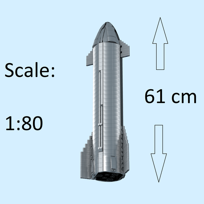 Lego SpaceX Starship Scale 1:80