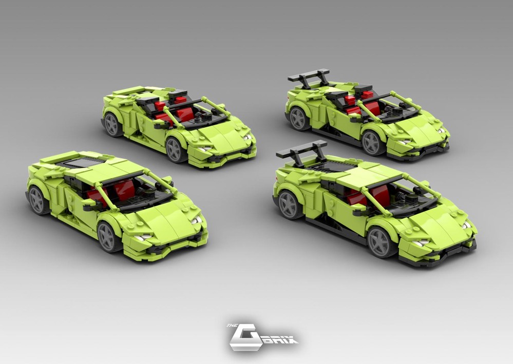 Lego Lamborghini Huracan 5in1 8stud wide Speed Champions - Lime