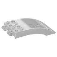 Lego Windscreen 8 x 4 x 2 Curved [2 Dual-Fingered Click Hinges] / Trans-Clear