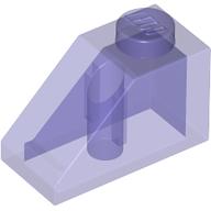 Lego Brick Sloped 45° 2 x 1 with Bottom Pin / Trans-Purple