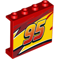 Lego Panel 1 x 4 x 3 with 95 Print