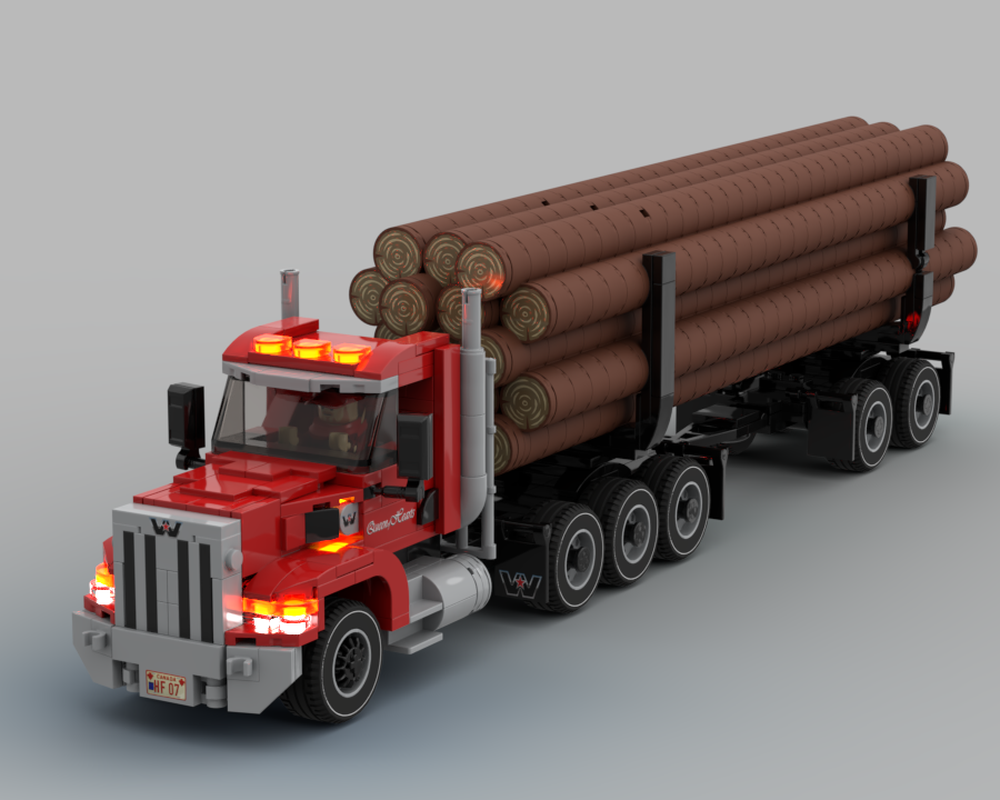 Lego Western Star 49X Log Truck with mule trailer