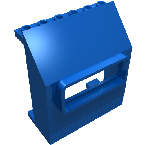Lego Panel 3 x 6 x 6 Sloped with Window / Blue
